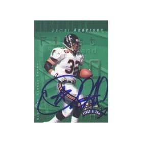 Jamal Anderson, Atlanta Falcons, 1997 Playoff First and Ten Autographed Card