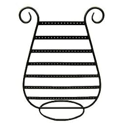 BLACK metal JEWELRY harp Earring RACK stand HOLDER