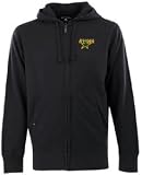 Antigua Men's NHL Dallas Stars Signature Hood Long Sleeve Full-Zip Fleece, Black, X-Large