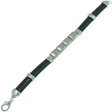 Pugster Black Strap Italian Charm Bracelet