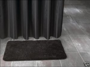 TEXTIL DUSCHVORHANG UNI SCHWARZ 240x200 cm 240 BREIT X 200 CM HOCH