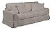 Sunset Trading 88 in. Slipcovered Upholstered Sofa in Light Gray