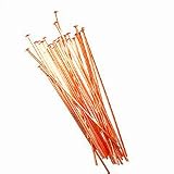 2 Head Pins .029 Copper Plated Q.100