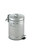 Produkt-Bild: Wenko 18690100 Kosmetik-Treteimer New York Easy Close - Absenkautomatik, 5 Liter, &Oslash; 20.5 x 30.5 cm, Blech-Optik