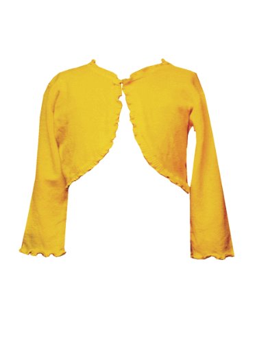Rare Editions Baby/Infant Girls 12M-24M YELLOW KNIT RUFFLE BOLERO Sweater/Shrug/Jacket