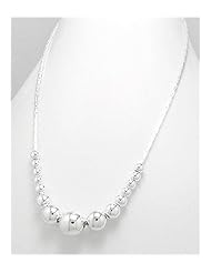 Ball Necklace In 92.5 Sterling Silver