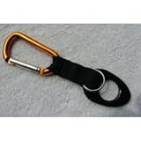 Water Bottle Holder With Orange Aluminum Carabiner Attachment