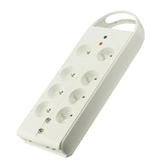 8-Fach Sicherheits Steckdosenleiste mit �berspannungsschutz und EMI/RFI Filter , Schutz f�r TV , Telefon ,Fax , Modem