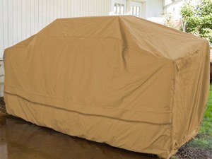 BBQ Island Grill Covers : 98 x 40 x 46 Tan Solution-Dyed Polyester