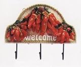 CHILI PEPPER 3-Dimensional Key / Towel Hooks Hanger *NEW*!