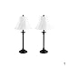 Globe Energy Star Table Lamp 2 pk Combo, Black with White Bell Shade