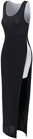 J.TOMSON Womens Scoop Neck Sleeveless Jersey Maxi Dress BLACK S