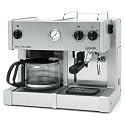 Briel ED171ATB Space Saver Multi-Pro One Group Thermo Block Espresso Machine with Built-In 10-Cup Drip Coffeemaker, Steel/Silver