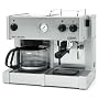 Briel ED171ATB Space Saver Multi-Pro One Group Thermo Block Espresso Machine with Built-In 10-Cup Drip Coffeemaker, Steel/Silver