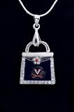 Purse Pendant Charm Medal with 18 Sterling Silver Chain University of Virginia Cavaliers