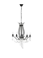 Metal Loft Lámpara De Araña Negro