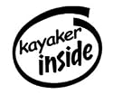 Kayaker Inside Vinyl Sticker