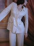$1895 New DONNA KARAN Sand Gold Liquid Linen Jacket 4