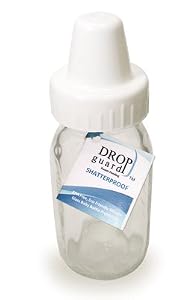 Drop-Guard Shatterproof Evenflo Glass Baby Bottle, Clear, 8 Ounce