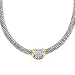 925 Silver & Diamond Necklace with 14k Gold Accents (0.47ctw)