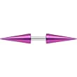 14 Gauge Anodized Purple Titanium Long Spike Barbell - 1/4"