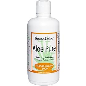 Aloe Pure 5000 Best Tasting Organic Aloe Vera Juice Drink - Mango-Papaya Flavor
