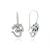 925 Sterling Silver Yoga, Aum, Om, Ohm, India Symbol Hook Earrings Fashion Jewelry for Women, Teens, Girls - Nickel Free