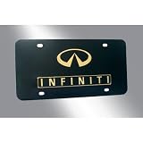 Auto Gold INFCB Chrome On Black License Logo Plate by Au-tomotive Gold