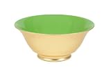 Caspari Large Lacquer Bowl, Apple Green and Gold