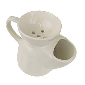 Cyril R Salter White Ceramic Shaving Scuttle with Shaving Soap