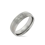 Eve's Addiction Men's Stainless Steel Claddagh Message Band