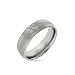 Eve's Addiction Men's Stainless Steel Claddagh Message Band