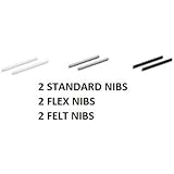 Wacom Bamboo Replacement Nib Set (2 Standard, 2 Flex, 2 Felt) For CTL, CTH, CTE, INTUOS