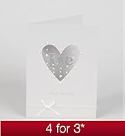 Die Cut Heart Pearl 30th Anniversary Card