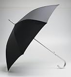 All-WeatherA 48 Black Umbrella with Aluminum Shaft and Handle