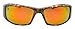 Hornz Brown Forrest Camouflage Polarized Sunglasses for Men Full Frame Wide Arms & Free Matching Microfiber Pouch – Brown Camo Frame – Orange Lens