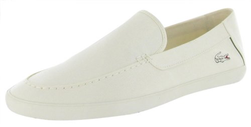 LACOSTE Harisson Slip On Moccasin Loafers Mens Shoes White Size 11