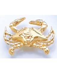 14k Gold Charm Crab Slide High Polish