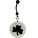 Glow in the Dark Irish Shamrock Belly Ring
