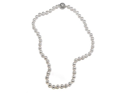 Genuine Pearl Necklace 6.5 - 7mm with a Silver Clasp