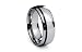 Tungsten Carbide Ring High Polish Dome with Black Resin Inlay 8mm