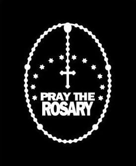 Pray the Rosary Auto Decal