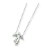 Sterling Silver Diamond Angel Necklace with 18 inch Sterling Silver Chain