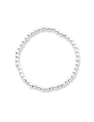 Sterling Silver Beaded Necklace. 18in long Chain