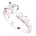 Silver Ring - Large Dazzling White CZ Ring