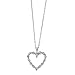 White Sapphire & Sterling Silver Heart Pendant