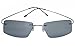 Rimless Titanium Alloy Polarized Driving Fishing Sunglasses (GunGrey,Smoke lens)
