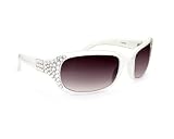 LZ New York Swarovski Crystallized Celebrity Style Women's Fashion Sunglasses SGY002 White Frame