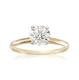 1.00 Carat Diamond Solitaire RSVP Engagement Ring In 14kt Yellow Gold