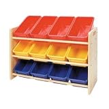3-Tier Play Store Rack w/Dowel - 12 Bins w/o lids ~ ECR4Kids